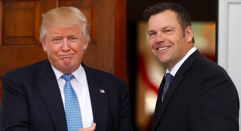 Donald Trump and Kris Kobach.