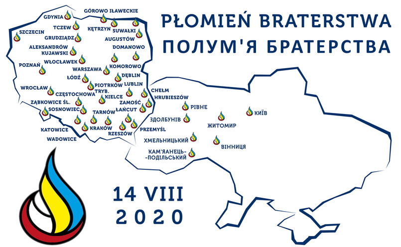 Akcja "Płomień Braterstwa – Полум'я Братерства". Mapa stan na 29 lipca