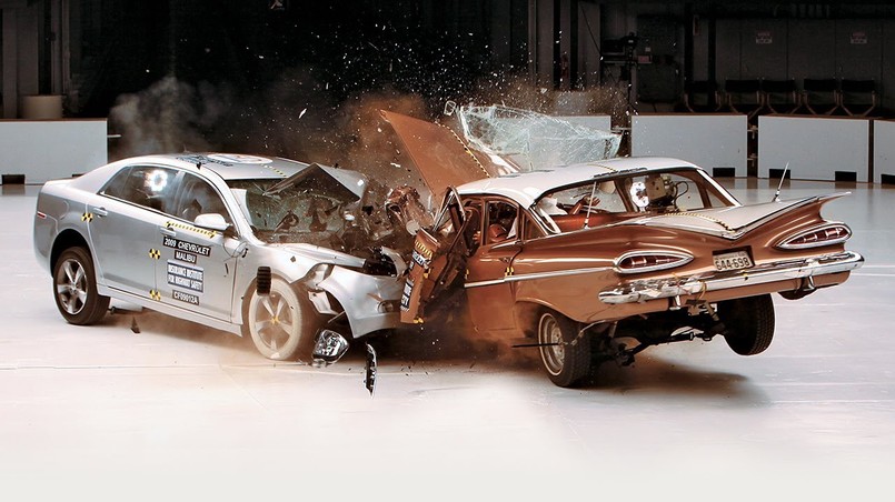 Crash test - Chevrolet Bel Air vs Chevrolet Malibu