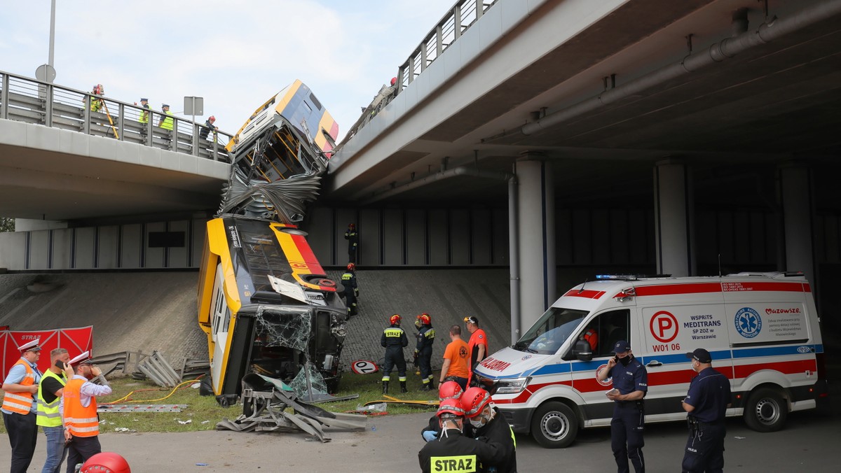 Warszawa wypadek autobusu