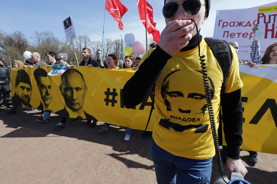 RUSSIA LABOUR DAY (May Day demonstration in St. Petersburg)