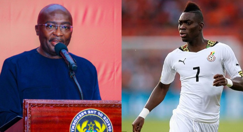 Dr Mahamudu Bawumia and Christian Atsu