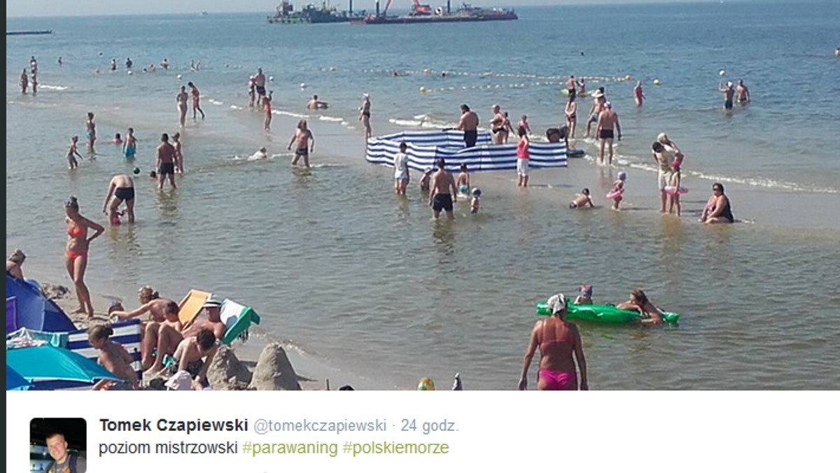 Popularny ostatnio termin "parawaning", oznaczający odgradzanie się od innych plażowiczów i zajmowanie dużych obszarów plaży, doczekał się swojej wersji wodnej.