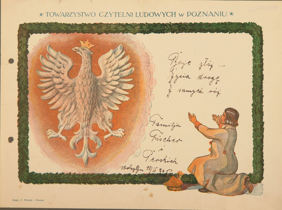 Telegram z 1924 roku z wizerunkiem Orła Białego