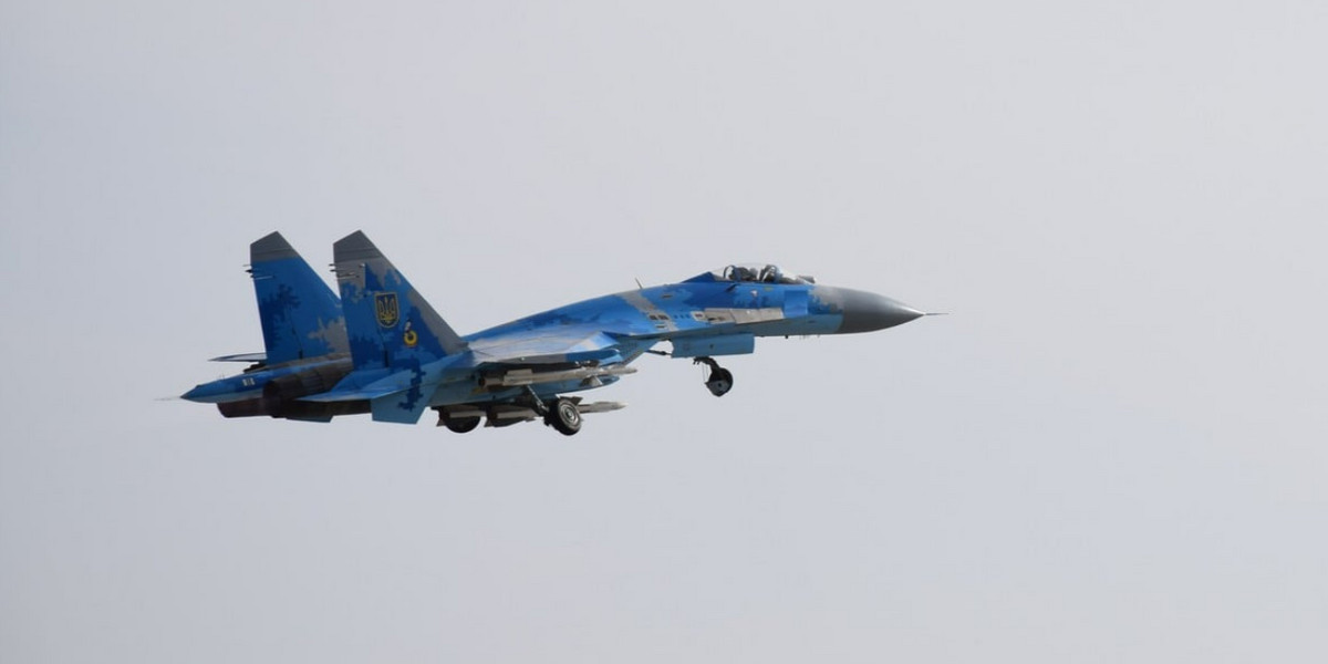 Myśliwiec w barwach ukraińskich sił powietrznych.