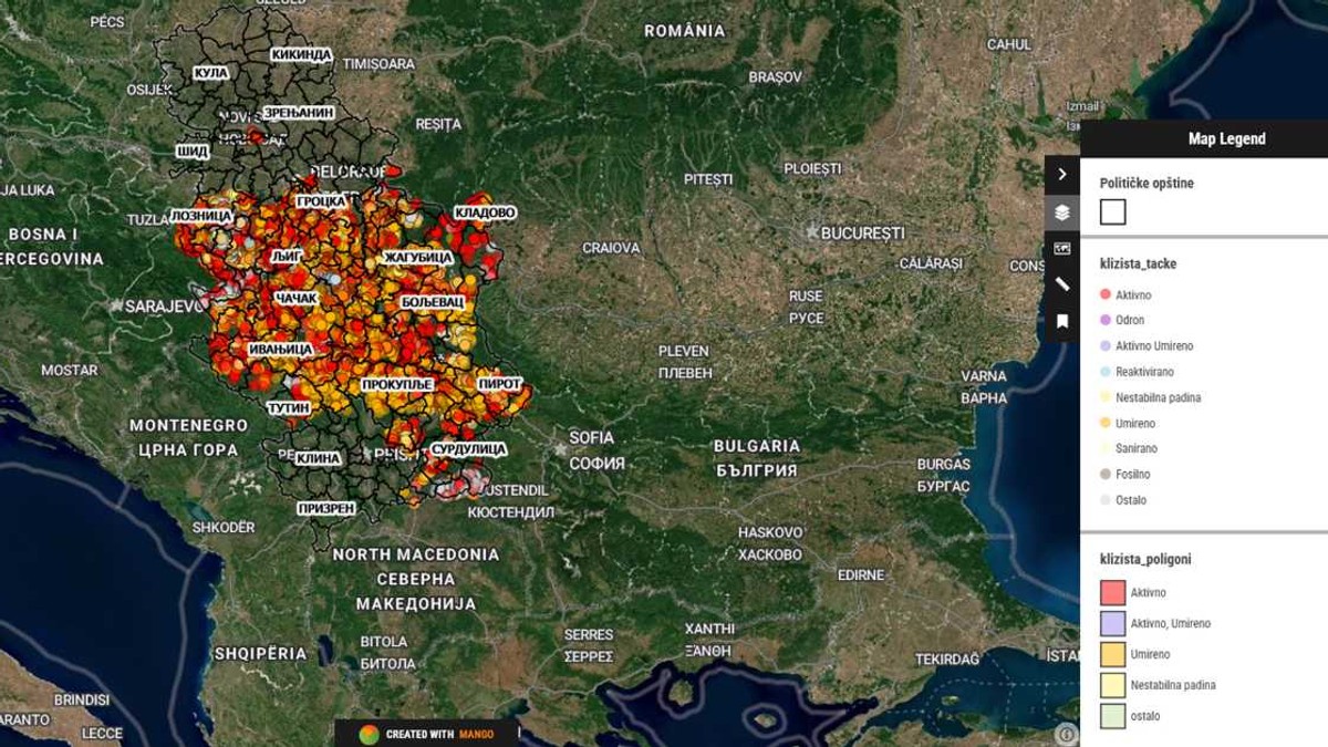 U Srbiji čak 39.000 klizišta: Mapa opasnih tačaka u Srbiji