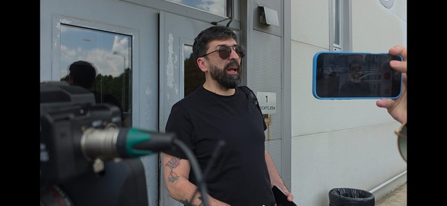 Ognjen Amidžić na snimanju "Pinkovih zvezda"