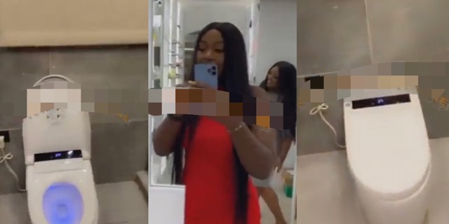 Jackie Appiah’s smart toilet in her mansion 