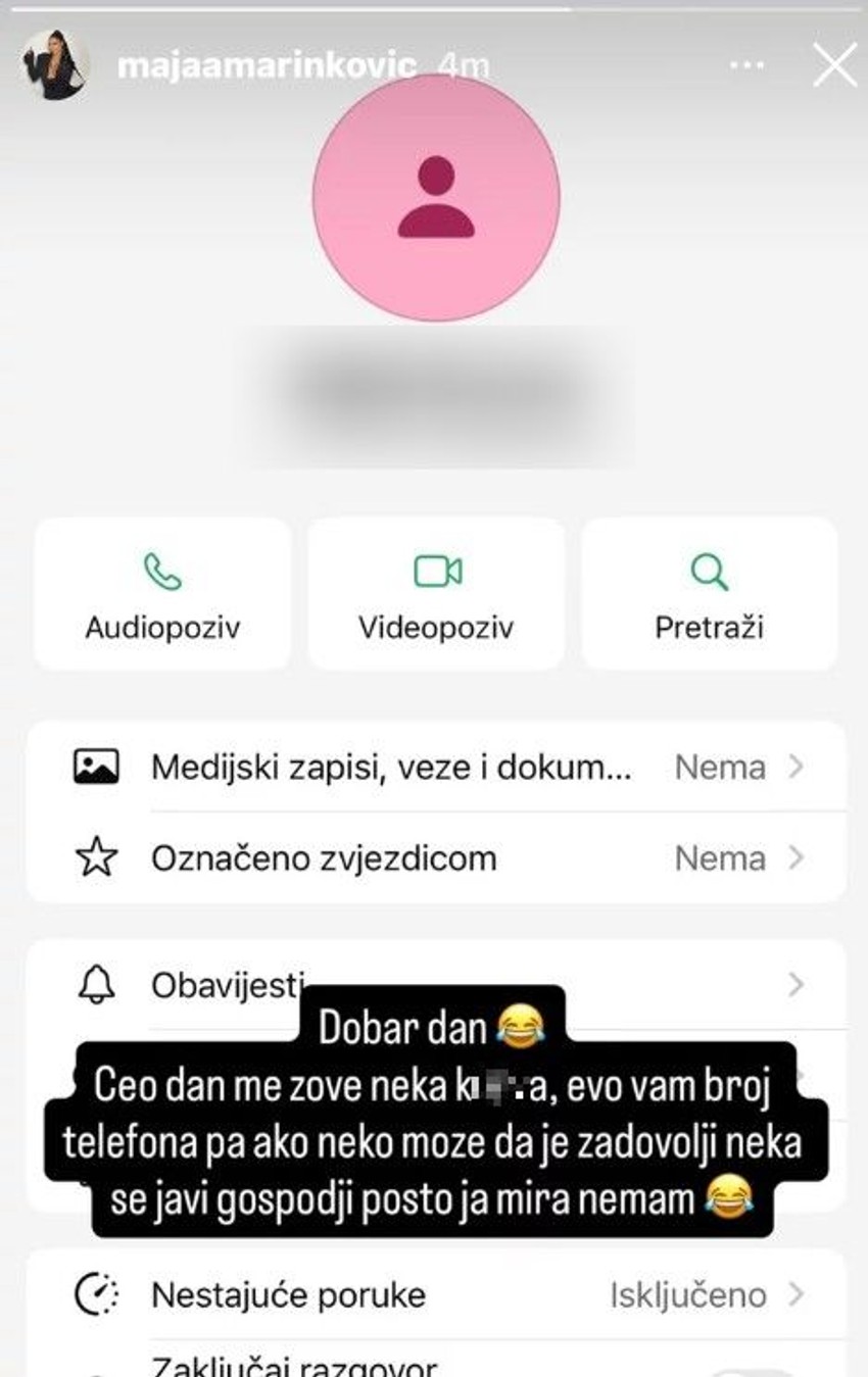 Maja Marinković se oglasila zbog uznemiravanja koje doživljava: Nemam mira