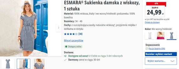 Lidl - modne sukienki na jesień