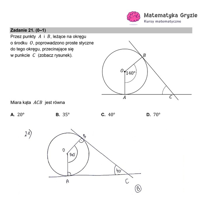 Arkusz CKE i odpowiedzi. Matematyka, poziom podstawowy formuła 2015 - zadanie 21