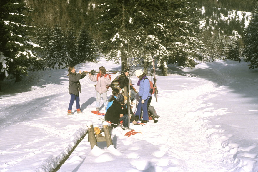 W drodze z Kuźnic na Goryczkową, ok. 1992 