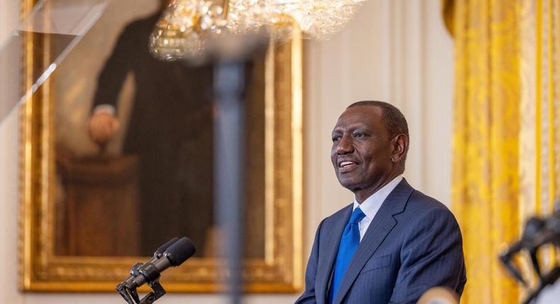 President William Ruto during a joint press briefing at the White House on May 23, 2024