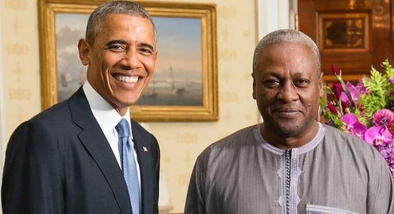 President Barack Obama of US and President John Mahama of Ghana