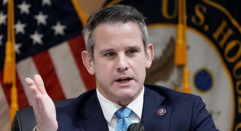 Rep. Adam Kinzinger, R-Ill., speaks as the House select committee investigating the Jan. 6 attack on the U.S. Capitol holds a hearing at the Capitol in Washington, Thursday, July 21, 2022.