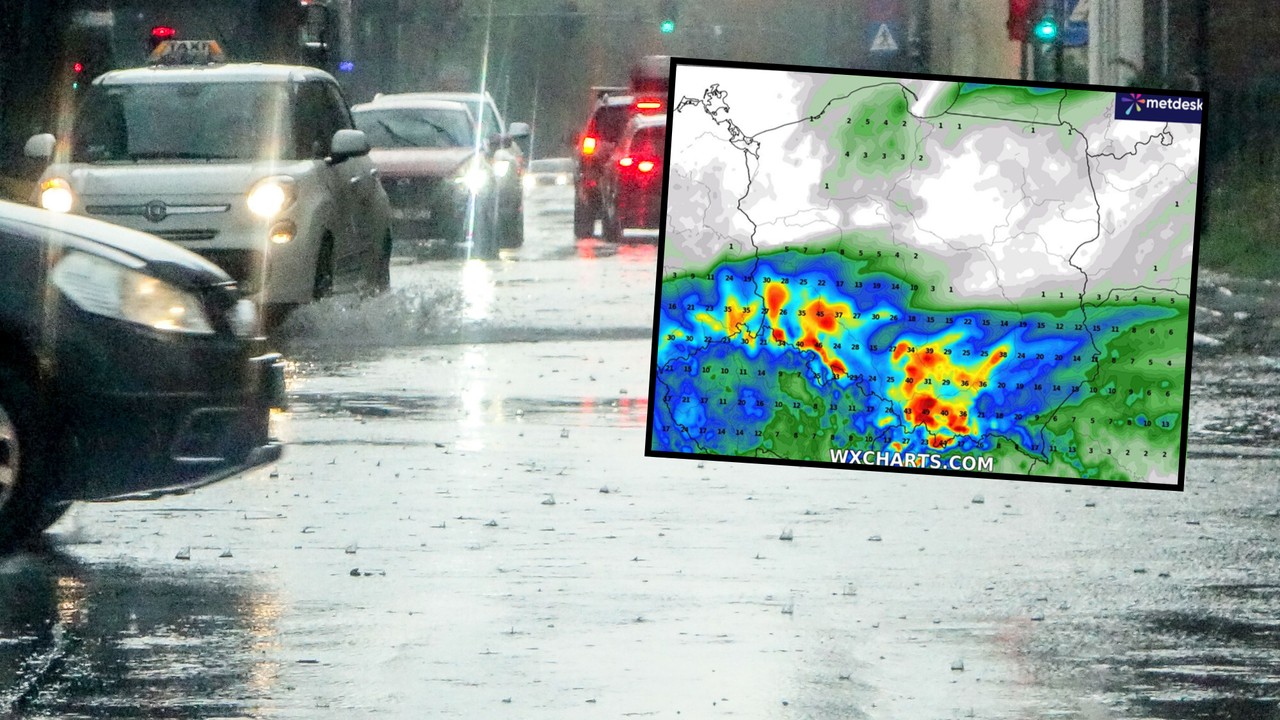 Silne ulewy przejdą przez część Polski. Spadnie choćby 50 mm deszczu [POGODA]