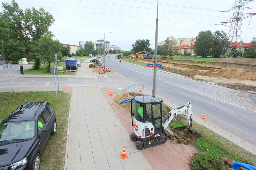 Utrudnienia na Tarchominie przez budowę tramwajów