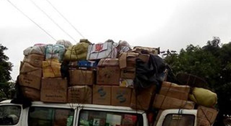 FRSC impounds overloaded vehicle in Akure, Ondo State