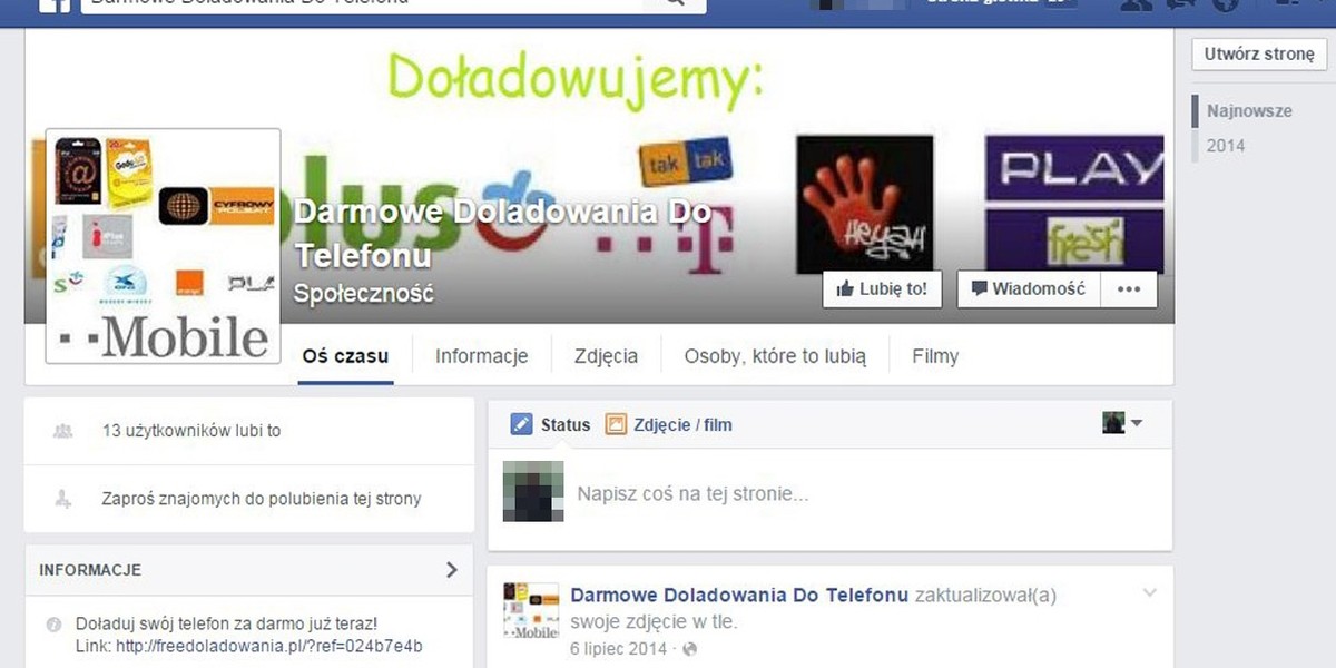 Plaga oszustw na Facebooku