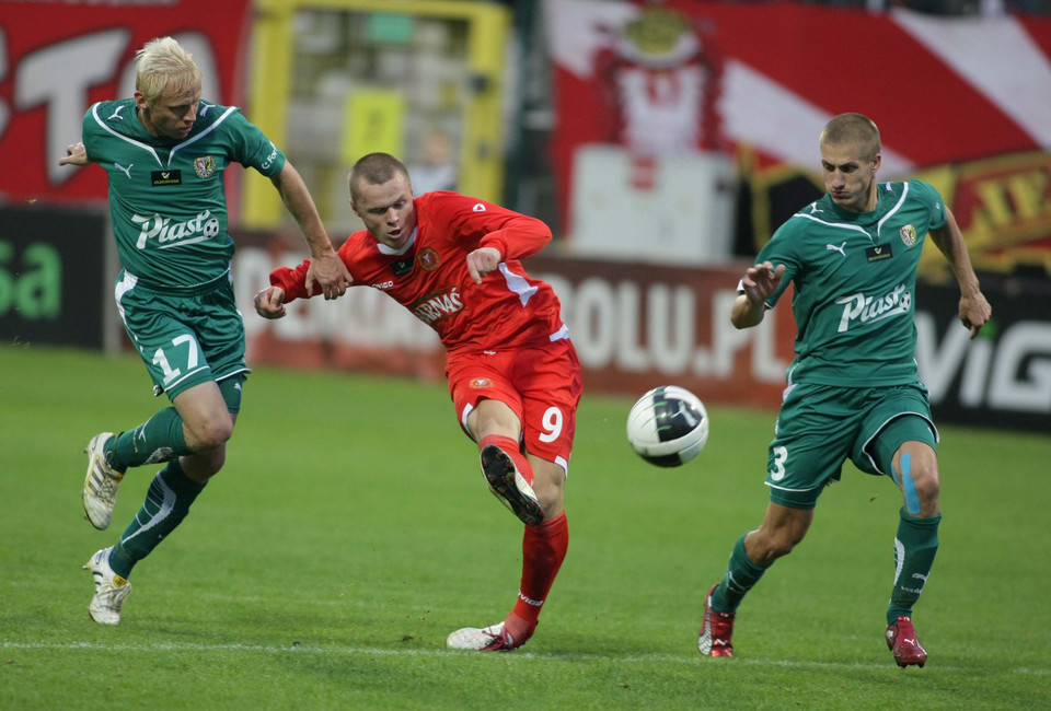 PIŁKARSKA EKSTRAKLASA WIDZEW ŁÓDŹ KONTRA ŚLĄSK WROCŁAW