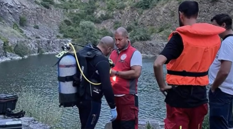 Megfulladt egy férfi a tarcali bányatóban / Fotó: TV2