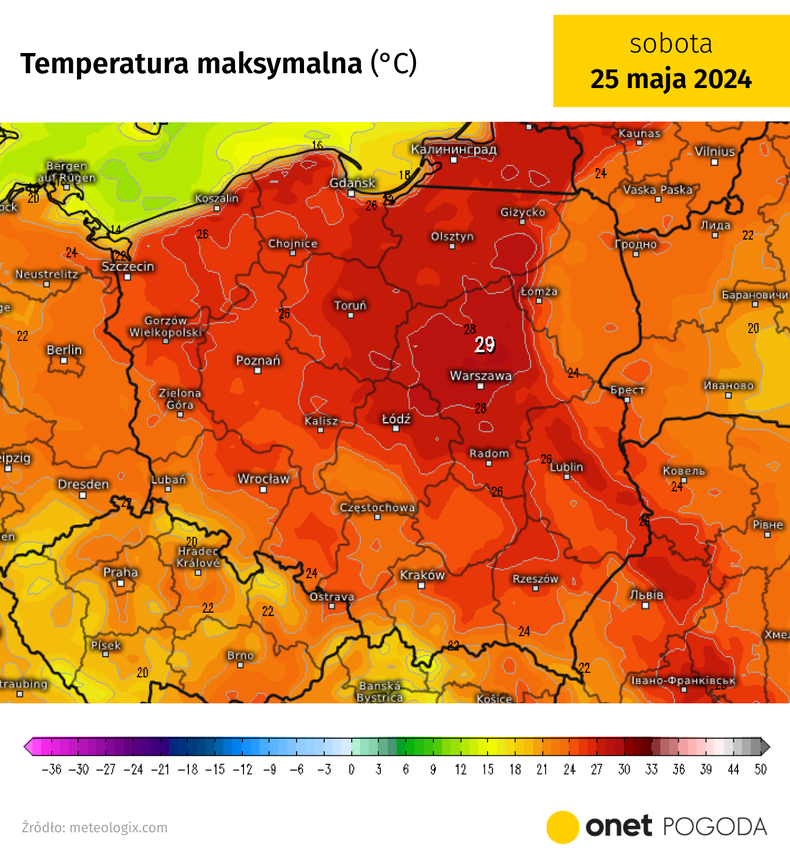 Popołudnia będą gorące, z temperaturą osiągającą niemal 30 st. C