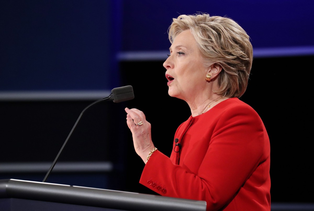 Clinton w czasie debaty