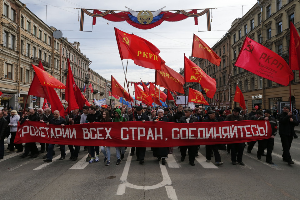 RUSSIA LABOR DAY (May Day demonstration in St. Petersburg)