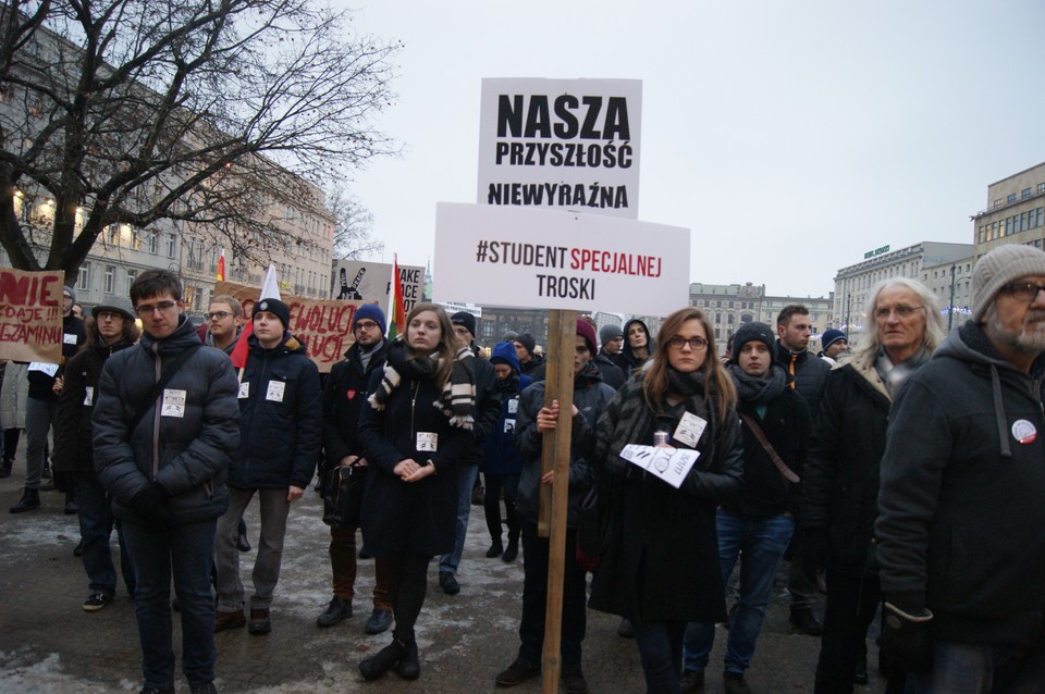 Protest student+-w w Poznaniu, fot. Glanc8