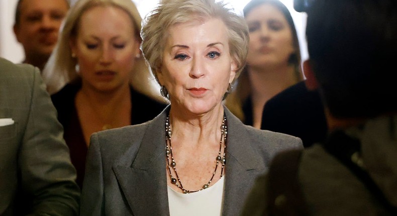 Trump's pick for education secretary, Linda McMahon, has her confirmation hearing on Thursday.Anna Moneymaker/Getty Images