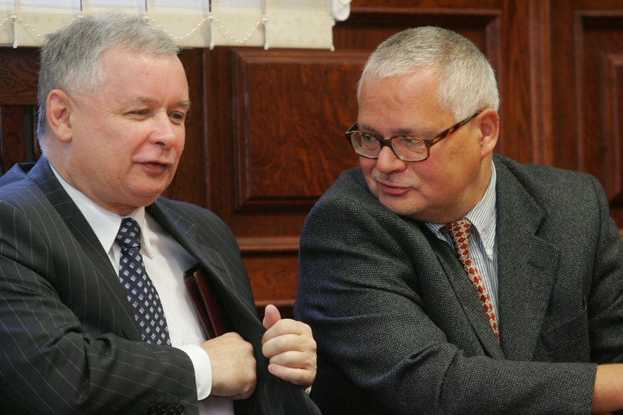 Jarosław Kaczyński, Adam Glapiński w 2006 r.