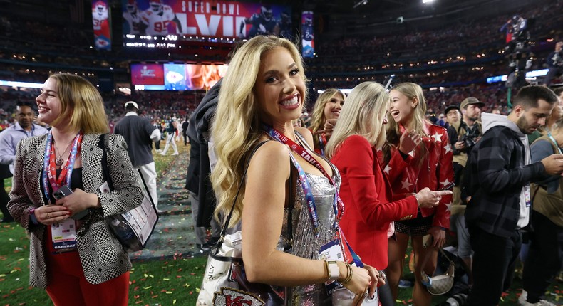 Gracie Hunt, daughter of Kansas City Chiefs CEO Clark Hunt, poses for a picture after the Kansas City Chiefs beat the Philadelphia Eagles in Super Bowl LVII.Gregory Shamus/Getty Images