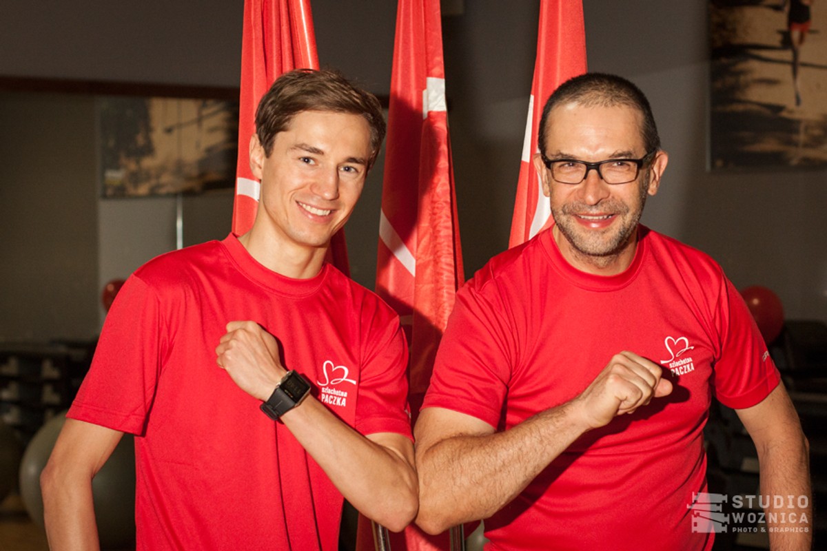 Kamil Stoch i ksiądz Jacek WIOSNA Stryczek