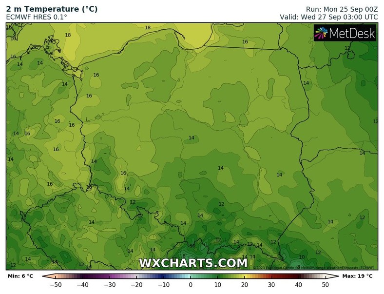 Noc zapowiada się bardzo ciepło, jak na koniec września