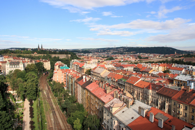 Praga, widok z mostu Nuselsky'ego