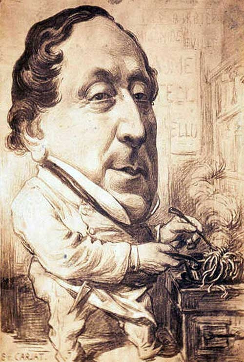 XIX-wieczna karykatura Gioacchino Roossiniego, Étienne Carja