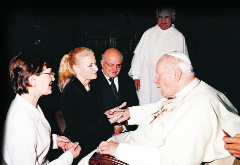 Małgorzata Kożuchowska z wizytą u Jana Pawła II