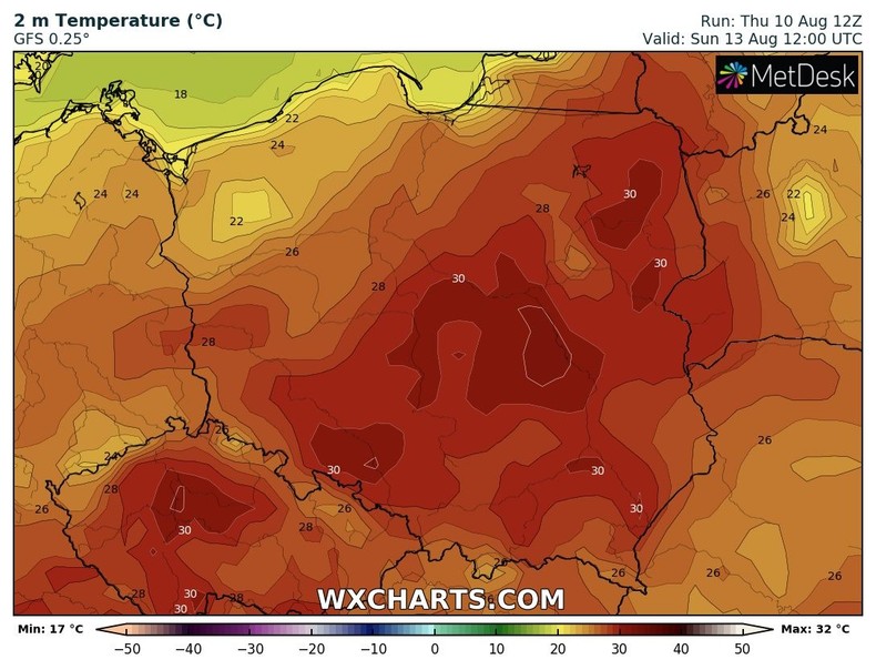 W niedzielę termometry wskażą 28-30 st. C