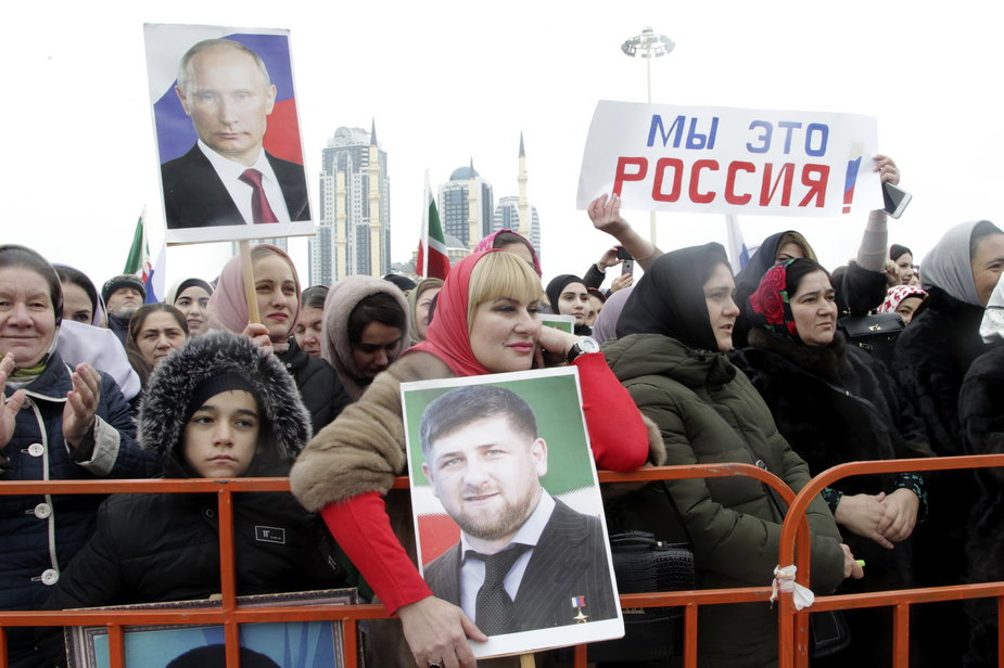 Wiec poparcia dla Putina i Kadyrowa z okazji Dnia Jedności Narodowej, Grozny, 4 listopada 2019 r.