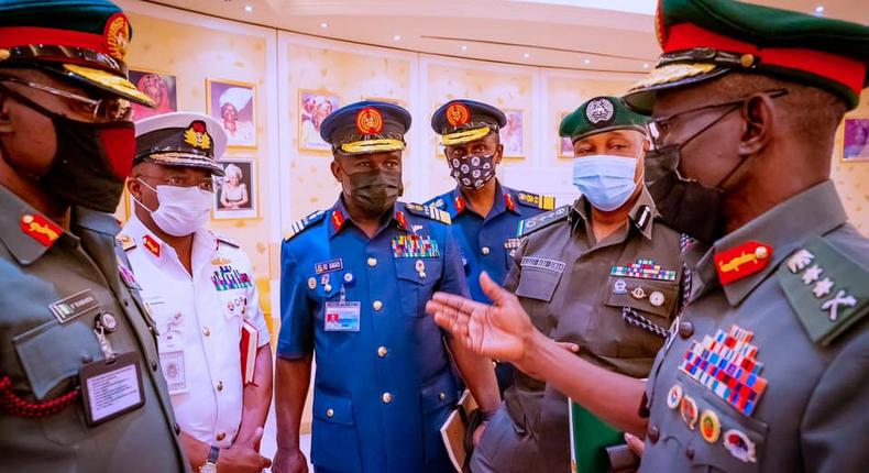 Nigeria's service chiefs [Presidency]