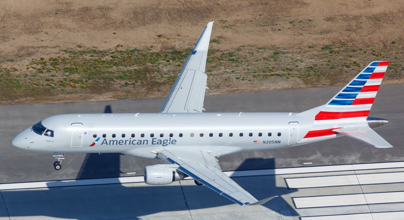 American Eagle regional aircraft.Markus Mainka/Shutterstock