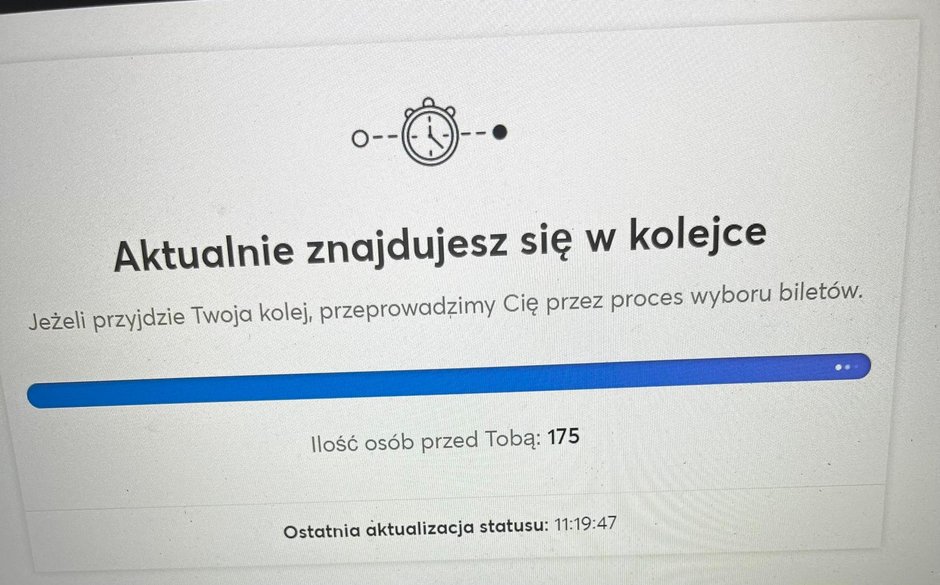 Po prawie 1,5 godziny przebrnęłam przez kolejkę