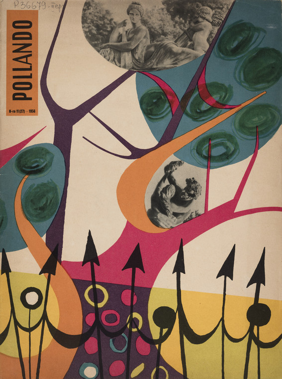 „Pollando” 1956 nr 11, język esperanto, projekt okładki: Teresa Ponińska