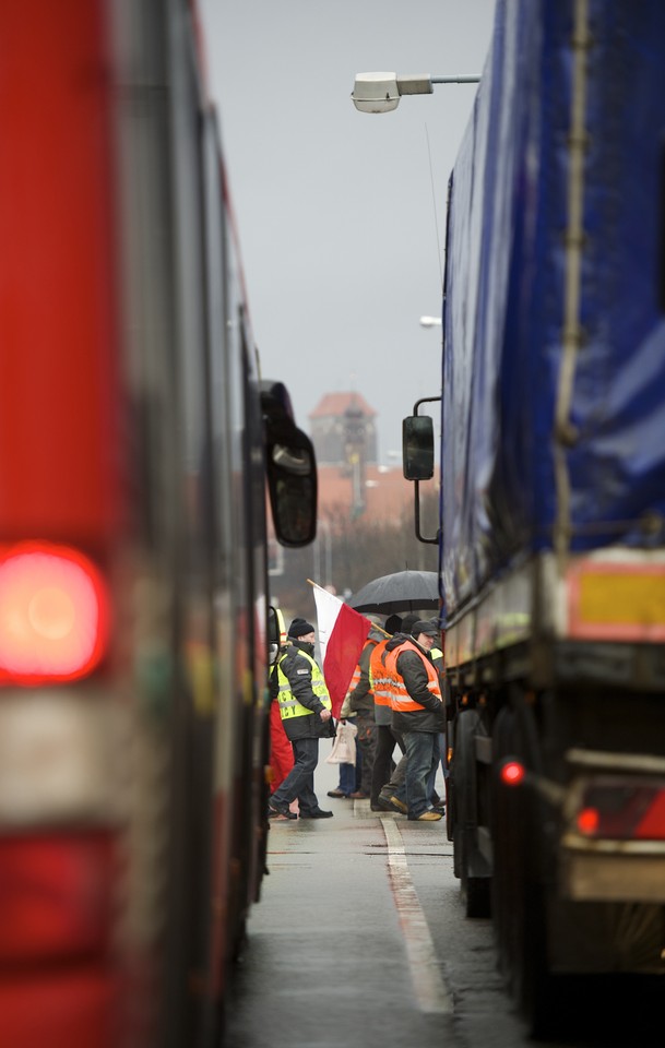 Protest rybaków w Gdańsku