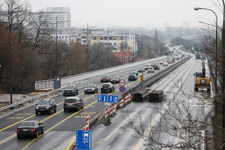 Nowy wiadukt Trasy Łazienkowskiej