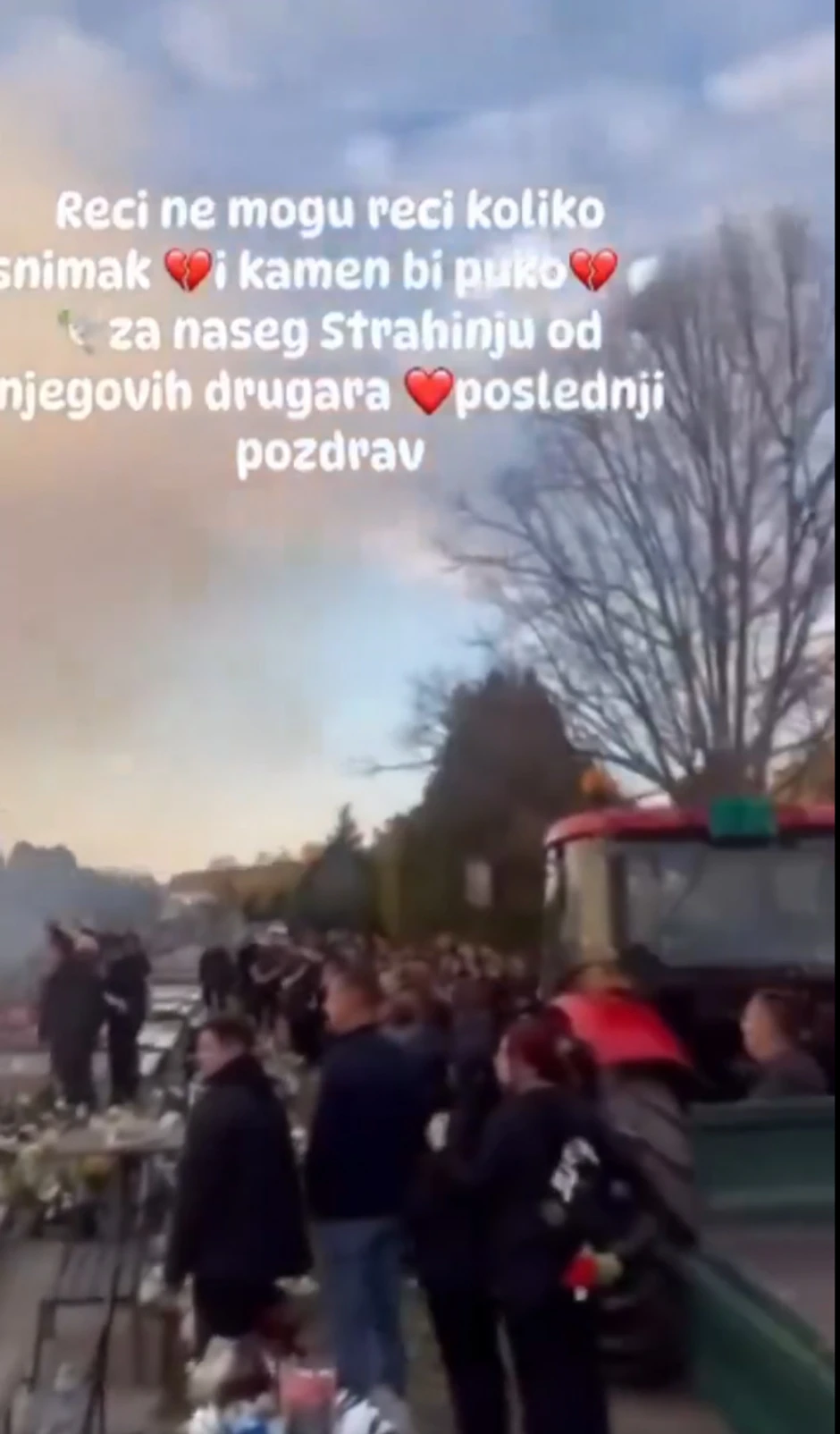 Sahrana Strahinje koji je poginuo u saobraćajnoj nesreći dok je vozio traktor