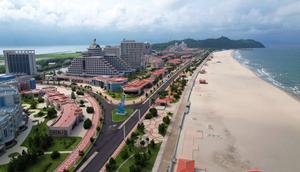 North Korea has been building luxury hotels near the beach to attract tourists to the resort.KCNA