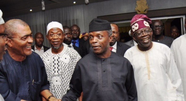 Demola Seriki, Gov Aregbesola, VP Yemi Osinbajo and Asiwaju Tinubu