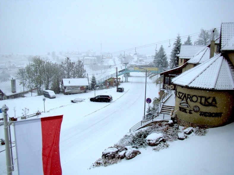 Zieleniec, pierwszy śnieg