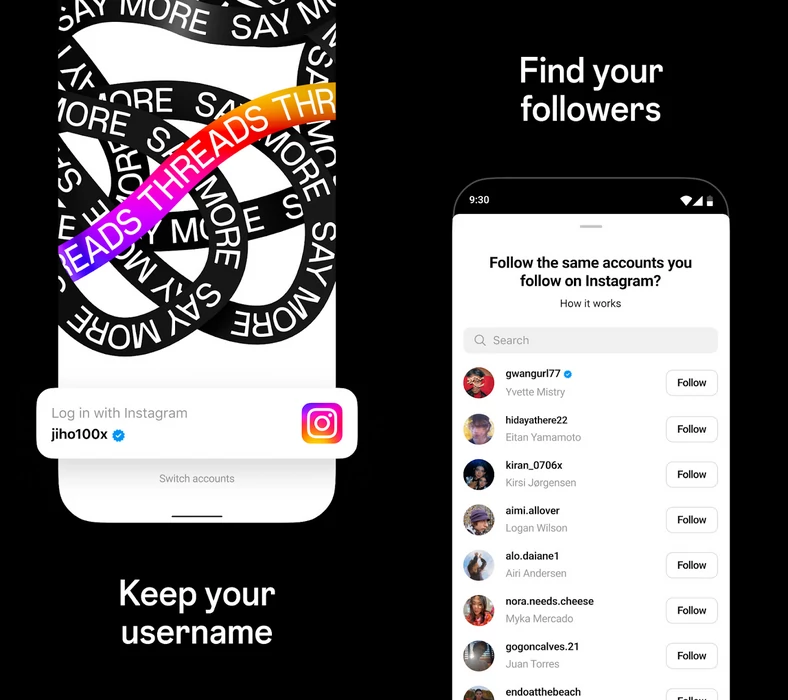Threads umożliwia łatwe przeniesienie danych z Instagrama